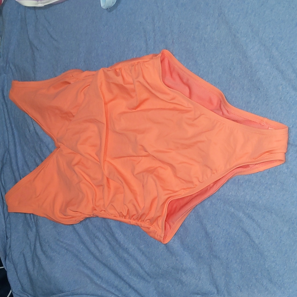 Women's One-Piece Swimsuit - Coral Orange